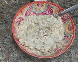 A picture of step 2 of Creamy chicken spread and cucumber bites.