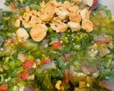 A picture of step 4 of Pyaz ka Saag (spring onion) Tarkari.