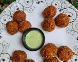 A picture of step 4 of Bread veggies ball.