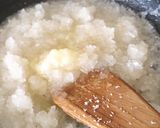 A picture of step 2 of Coconut Burfee.