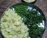 A picture of step 1 of Aloo-matar-methi paratha.