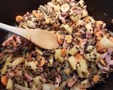 Une image de l'étape 5 de Lentilles vertes aux lardons et aux légumes.