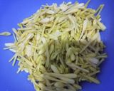 Foto langkah ke 2 dari resep Tumis Bunga Pepaya Teri Daun Singkong.