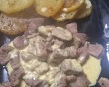 Foto del paso 5 de la receta: Cerdo con papas y salsa de mostaza 🤤