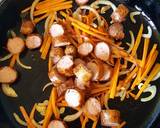Sausage Carrots Mixed Pepper stir fry recipe step 3 photo