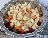 Une image de l'étape 10 de Salade multicolore à la pastèque et melon d'Espagne.