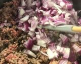 A picture of step 3 of Emily’s Bolognese.