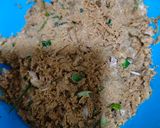A picture of step 2 of Sattu parathas.