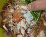 A picture of step 2 of Gongura Chicken.
