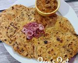 A picture of step 4 of Leftover Ful Medames Parathas.
