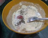 A picture of step 1 of Besan slice.
