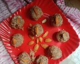 A picture of step 4 of Coconut badami laddu.