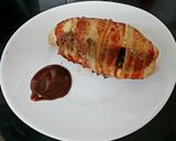 A picture of step 5 of My Bacon Wrapped Stuffed Chicken Breast with Haggis 😍.