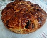 Pas rețetă Cozonac cu gem de prune, cireșe din dulceața și nucă măcinată 4 fotografie