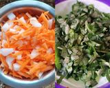 A picture of step 1 of Carrot and radish in gram flour (Subji).