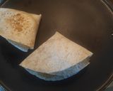 A picture of step 4 of Veg Tortilla Wrap 😋.