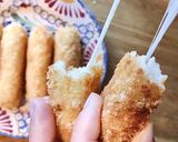 Hình bước làm 4 của món 💚 Phô Mai Que Kéo Dây Chiên Giòn (Crispy Fried Cheese Sticks)