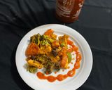A picture of step 4 of Airfried Asian style Veg Tofu Fry.
