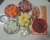 A picture of step 1 of Japanese Curry Rice (Kare Raisu).