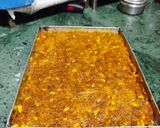 A picture of step 5 of Raw Turmeric burfi.