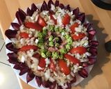Une image de l'étape 16 de Salade de puntarelle endives rouges fenouil tomates et jambon blanc sauce oignon.