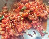 A picture of step 2 of Sev tamatar sabji.