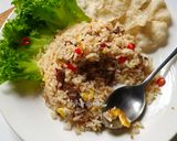 Gambar langkah 9 resipi Nasi Goreng Daging.