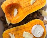 Une image de l'étape 4 de Butternut rôti au four et ses marrons.