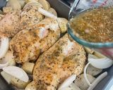 A picture of step 5 of Lemon Garlic Chicken/ Mediterranean Bowls.
