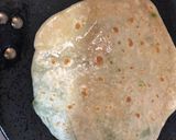 A picture of step 4 of Matar paratha.