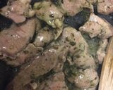 A picture of step 2 of Lamb and mint on a Brioch Buns.