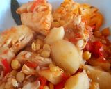Foto del paso 7 de la receta: Bacalao a mi manera, con papas y garbanzos. 🍽🍷