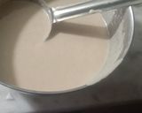 A picture of step 2 of Malpua in kesar pista milk.