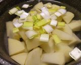 A picture of step 1 of Dairy free leek and potato mash - and it's creamy!.