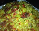 A picture of step 3 of Stir fry macaroni potatoes.