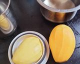 A picture of step 1 of MANGO Milk Shake 🤝.