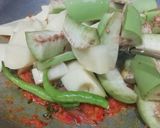 A picture of step 4 of Thai Eggplant in Indian way😃.