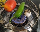 A picture of step 1 of Garlic Chutney (roasted).