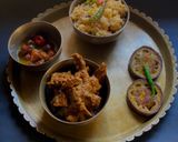 A picture of step 7 of Kosha Mangsho or Slow cooked mutton for Dol Purnima.