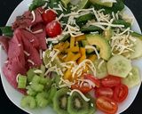 A picture of step 3 of My Coriander and Garlic Beef Salad 🥰.