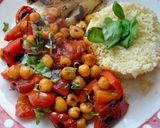 A picture of step 4 of Panfried halibut with chickpeas.