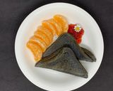 Hình bước làm 1 của món Eat clean - D17: Bánh mì than tre - Tôm hấp bí ngòi - Sữa yến mạch