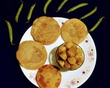 A picture of step 7 of Green Peas Poori.