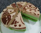 Foto langkah ke 12 dari resep Pandan Melaka Cheesecake Tanpa Terigu Part 1.