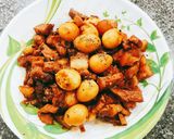 Hình bước làm 5 của món Thịt kho trứng cút