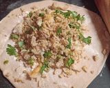 A picture of step 3 of Rice parathas.