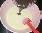 A picture of step 3 of Flaky and fudgy brownies made with oil.