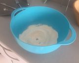A picture of step 2 of Big Messy Loaded American-Style breakfast pancakes.