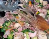 Foto langkah ke 6 dari resep Timis Gajih jamur Kucai Cabe Ijo.