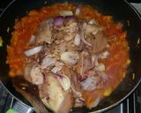 A picture of step 7 of Naan bread and chicken curry.
